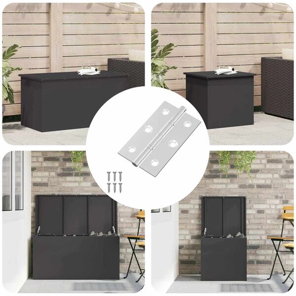 vidaXL H&aelig;ngsel Ensfarvet 12 pcs S&oslash;lv 58 x 35 x 1 mm St&aring;l