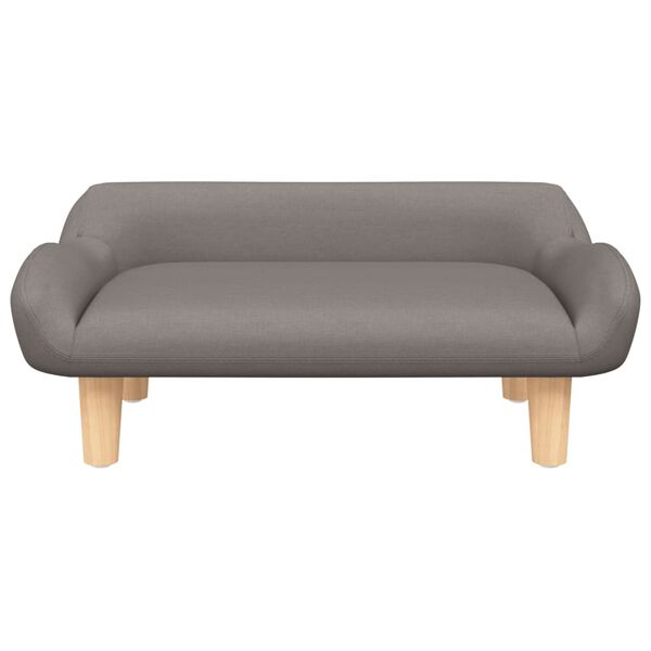vidaXL sofa til b&oslash;rn 70x40x24 cm stof gr&aring;brun