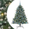 vidaXL Kunstigt juletr&aelig; Gr&oslash;n 150 cm PVC og plastik og st&aring;l