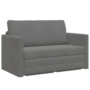 vidaXL Sovesofa M&oslash;rkegr&aring; 124 x 71 x 78 cm Fl&oslash;jl