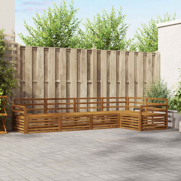 vidaXL Udend&oslash;rs sofagruppe 5 pcs Naturfarvet Massivt Akacietr&aelig;