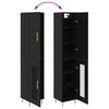 vidaXL Highboard 2 pcs Sort eg Konstrueret tr&aelig;