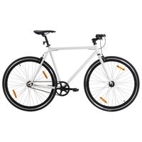 vidaXL cykel 1 gear 700c 51 cm hvid og sort