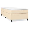 vidaXL Boxspring sengeramme 80x200 cm stof cremefarvet