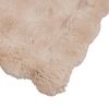 vidaXL Faux Kanin Pels T&aelig;ppe Olite 4 pcs Beige 240 x 270 cm Polyester