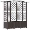 vidaXL H&aelig;vet Bed med Trellis og Tag Brun 163 x 40 x 141 cm PP