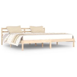 vidaXL sengeramme 200x200 cm massivt fyrretr&aelig;