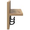vidaXL V&aelig;gmonteret Jakkeholder Artisan Egetr&aelig; 40 x 10,5 x 18 cm