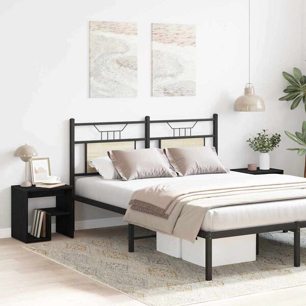 vidaXL Natskab 2 pcs Sort eg 40 x 30 x 40 cm Konstrueret tr&aelig;