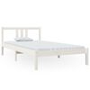 vidaXL sengeramme 100x200 cm massivt tr&aelig; hvid