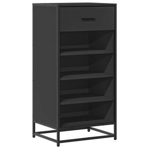 vidaXL skostativ 48x38x97,5 cm konstrueret tr&aelig; sort