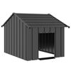 vidaXL hundehus med tag 83x130x85 cm galvaniseret st&aring;l