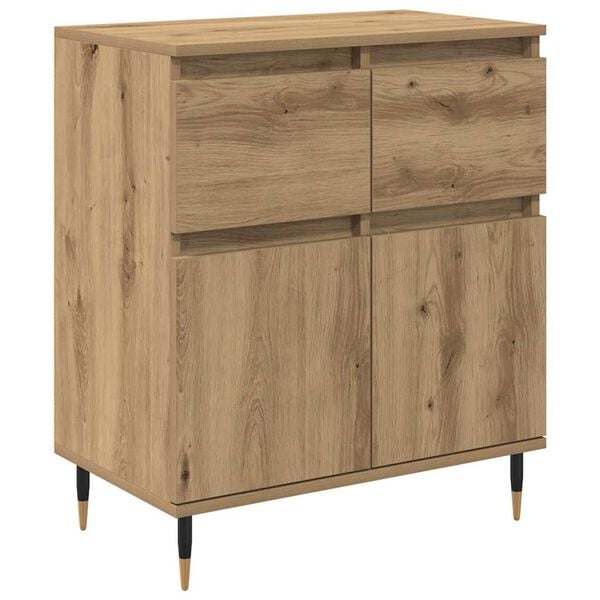 vidaXL Sideboard Artisan Egetr&aelig; 60 x 35 x 70 cm Ingeni&oslash;rt tr&aelig; og jern