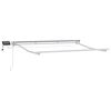 vidaXL Manuel markise-ramme med LED-lys Hvid 3,5 x 2,5 m Aluminium