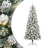 vidaXL Kunstigt Hinged Juletr&aelig; 300 LED'er Gr&oslash;n og Hvid 240 cm