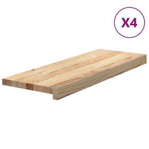 vidaXL trappem&aring;tter 4 stk ubehandlet 70x25x2 cm massivt egetr&aelig;