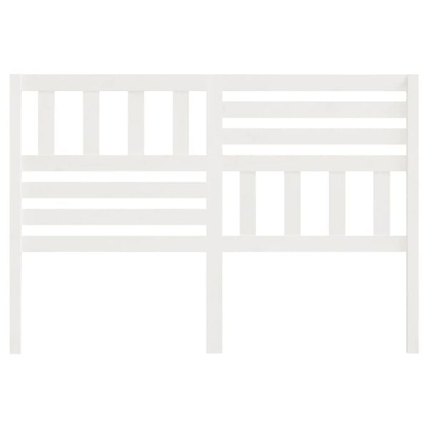 vidaXL sengeg&aelig;rde 126x4x100 cm massivt fyrretr&aelig; hvid