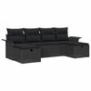 vidaXL Havesofa S&aelig;t 6 stk. Poly rattan