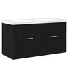 vidaXL Badev&aelig;relsesskab Sort eg 90 x 38,5 x 46 cm Konstrueret tr&aelig;