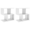 vidaXL sengeborde 2 stk. 50x30x51,5 cm konstrueret tr&aelig; hvid h&oslash;jglans
