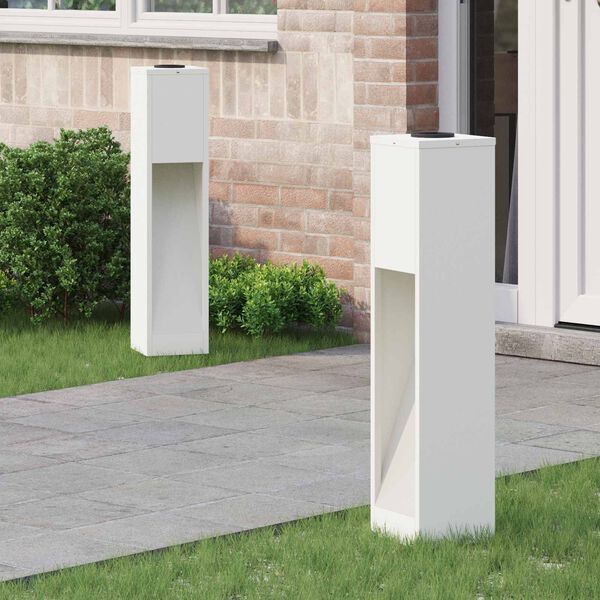 vidaXL Solar Led Sti Lys 2 pcs Hvid Koldvalset St&aring;l