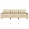 vidaXL 3-personers sofa 210 cm stof cremefarvet