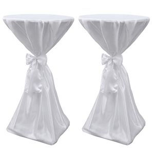 vidaXL Bord d&aelig;kke Hvid 60cm med b&aring;nd 2 stk