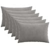 vidaXL Pudebetr&aelig;k 6 pcs HEERLEN Lysegr&aring; 50 x 75 cm cordfl&oslash;jl