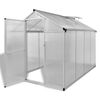 vidaXL forst&aelig;rket drivhus med bundramme 4,6 m&sup2; aluminium