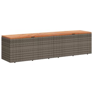 vidaXL opbevaringsboks til haven 220x50x54 cm polyrattan akacietr&aelig; gr&aring;