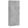 vidaXL h&oslash;jskab 69,5x34x180 cm konstrueret tr&aelig; betongr&aring;
