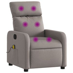 vidaXL massagestol stof gr&aring;brun