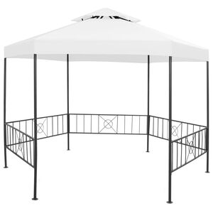 vidaXL havepavillon 323x275x265 cm 180 g/m&sup2; hvid