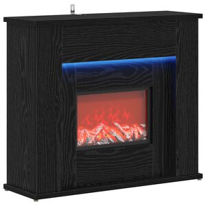 vidaXL Pejs med LED-b&aring;nd Sort eg 63 x 20 x 54,5 cm Konstrueret tr&aelig;