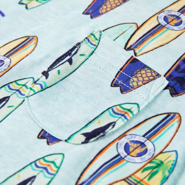 Tanktop til børn str. 116 blåmeleret