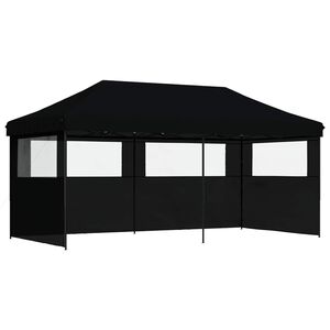 vidaXL Party Tent 292 x 580 x 315 cm Sort Oxford stof