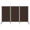 vidaXL 3-panels rumdeler 260 x 180 cm brun