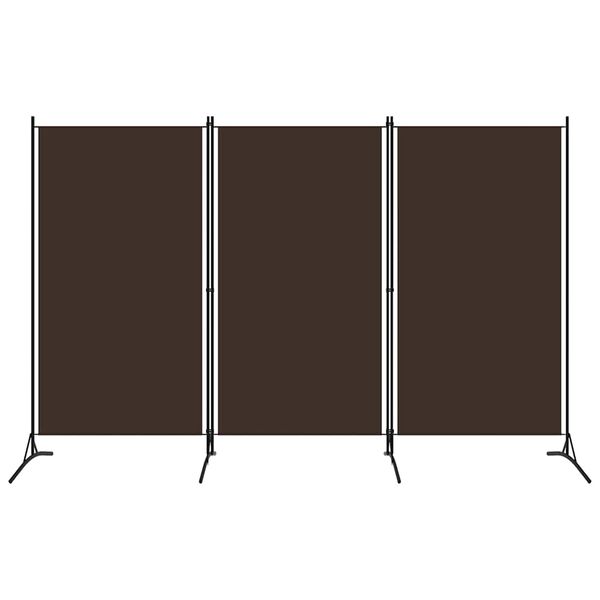 vidaXL 3-panels rumdeler 260 x 180 cm brun