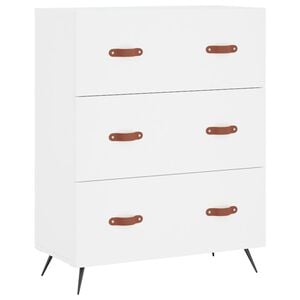 vidaXL kommode 69,5x34x90 cm konstrueret tr&aelig; hvid