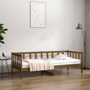 vidaXL daybed 80x200 cm massivt fyrretr&aelig; gyldenbrun