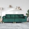 vidaXL Stue Sofa 3 pcs M&oslash;rkegr&oslash;n Polyester