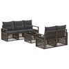 vidaXL Havesofa S&aelig;t 6 stk. Gr&aring; polyrattan