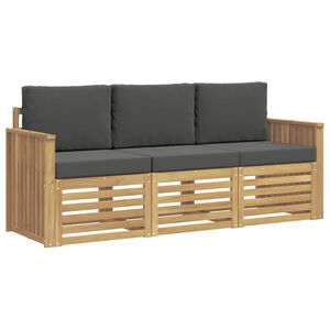 vidaXL Sofas&aelig;t 3 stk. Hvid og antracit Polyester