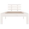 vidaXL sengeramme 90x190 cm Single massivt tr&aelig; hvid