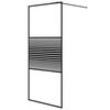 vidaXL brusev&aelig;g 90x195 cm klart sikkerhedsglas sort