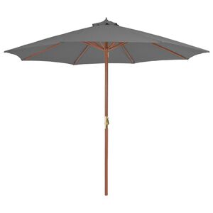 vidaXL parasol 300 cm tr&aelig;stang antracitgr&aring;