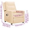 vidaXL eldrevet massagestol stof cremefarvet
