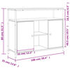 vidaXL skænk 100x35x80 cm konstrueret træ grå sonoma-eg