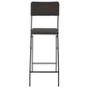 vidaXL foldbare barstole 2 stk. HDPE og st&aring;l brun rattanlook