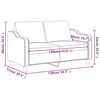 vidaXL 2-personers sofa 120 cm stof lysegr&aring;